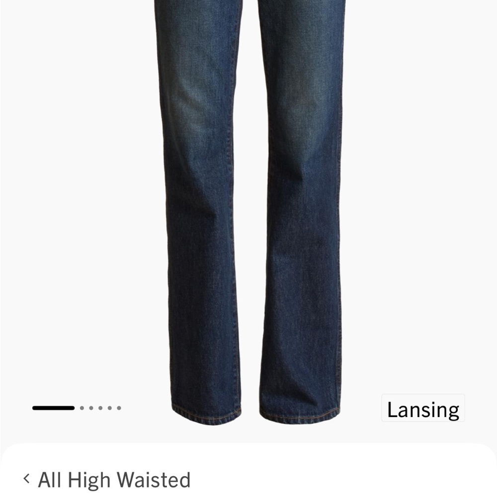 KHAITE High Rise Jeans - Dark Blue Danielle Jean